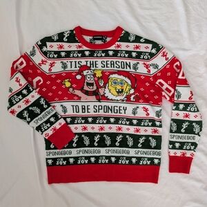 Nickelodeon SpongeBob SquarePants Ugly Christmas Holiday Sweater Size XL